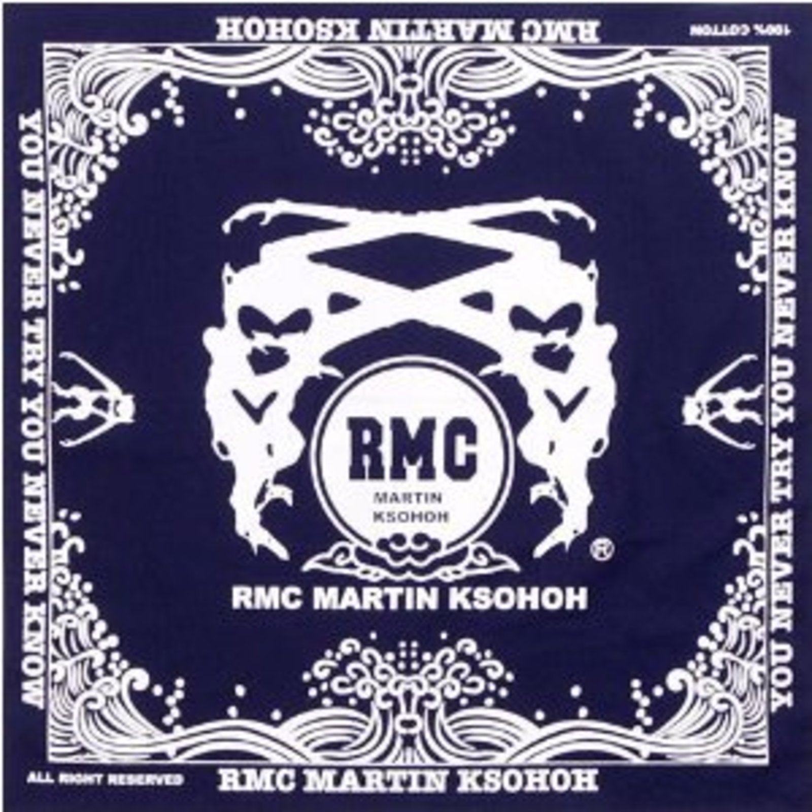 RMC JEANS MENS PRINTED NAVY BANDANA CRAFTED FROM 100% COTTON RMC JEANS2942