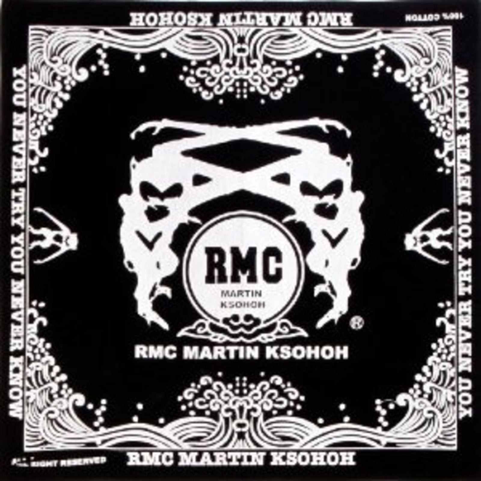 RMC JEANS 100% COTTON PRINTED BLACK BANDANA FOR MEN RMC JEANS2934