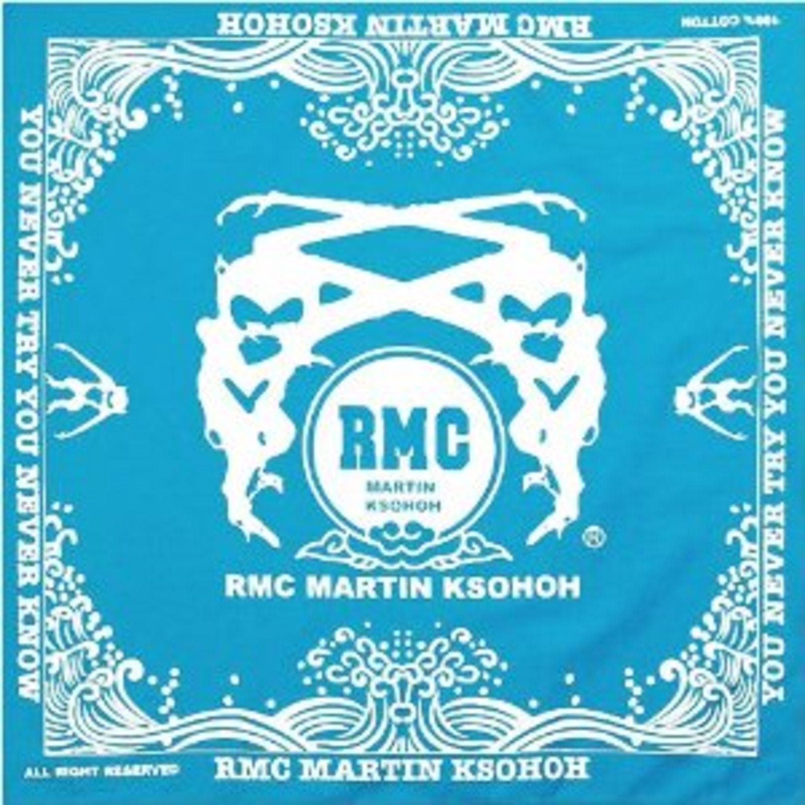 RMC JEANS 100% COTTON PRINTED SKY BLUE BANDANA FOR MEN RMC JEANS2931