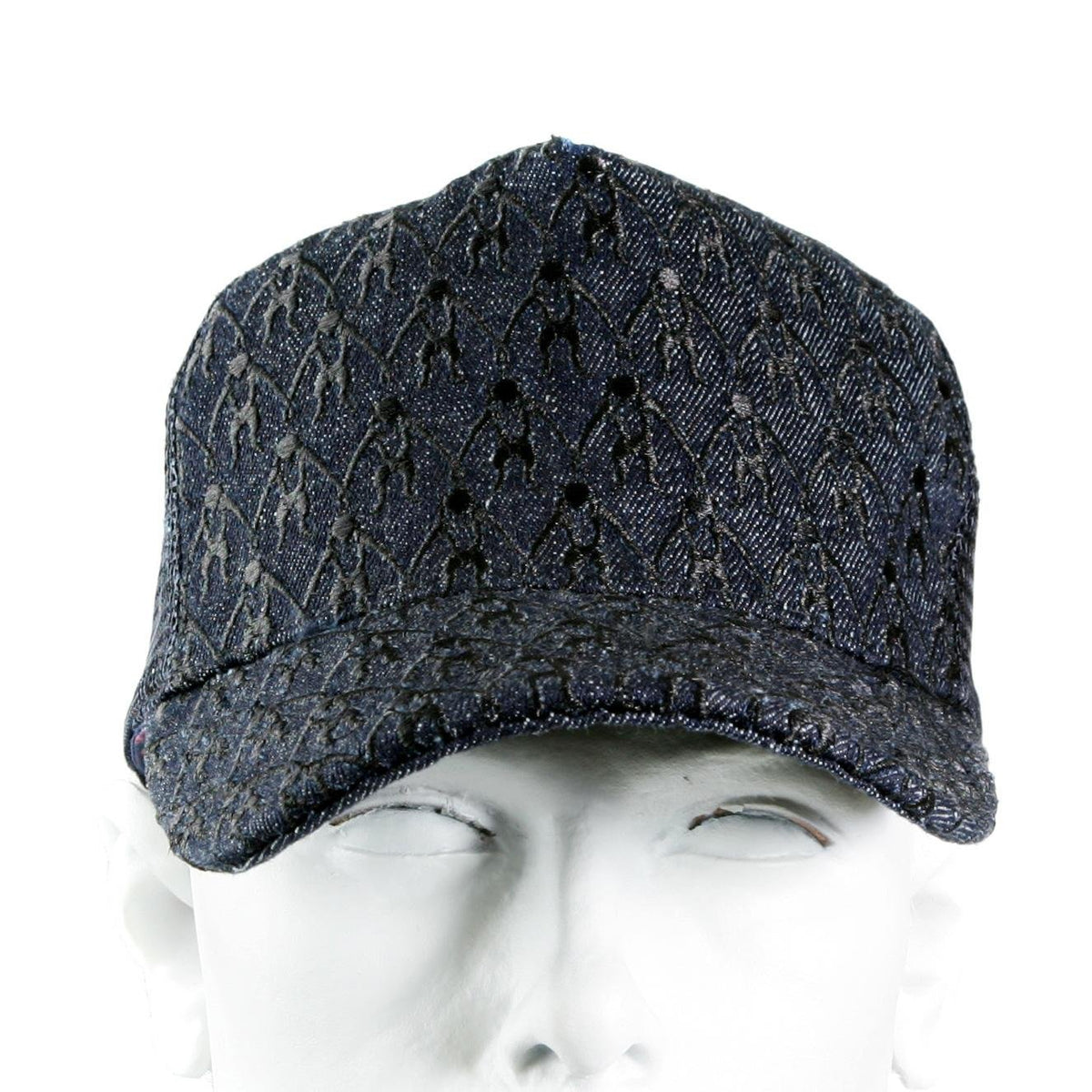 RMC JEANS BLACK EMBROIDERED LOGO CAP WITH BLACK MESH FOR MEN REDM9099