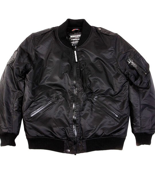 YOROPIKO X RMC RED MONKEY JEANS MA1 PADDED BLACK WIND AND WATER PROOF JACKET REDM3158