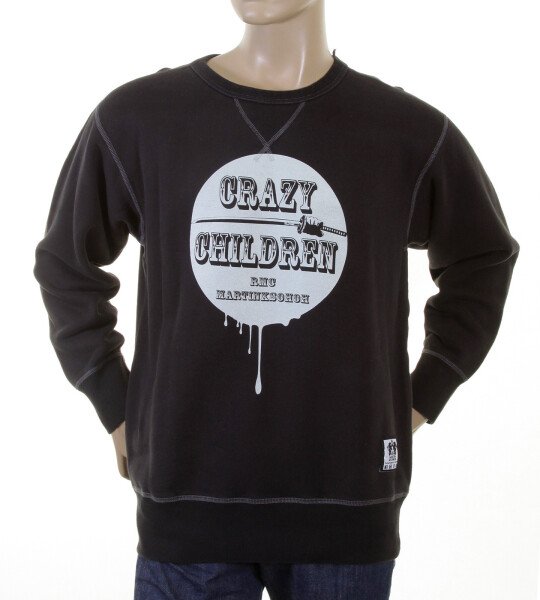 RMC MARTIN KSOHOH MENS LARGE FITTING BLACK RWH141264 CREW NECK RED CRAZY CHILDREN PRINTED SWEATSHIRT REDM0929