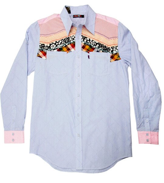 YOROPIKO MENS LONG SLEEVE REGULAR FIT DIAMOND JAQUARD SOFT POINTED COLLAR SHIRT YORO0244A