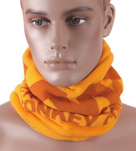 RMC JEANS TSUNAMI WAVE EMBROIDERED REVERSIBLE YELLOW FLEECE NECK WARMER SNOOD REDM5503