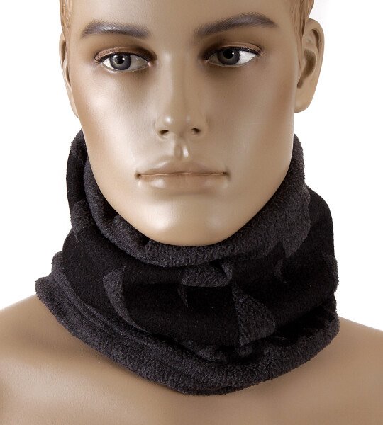 RMC CHARCOAL GREY REVERSIBLE TOGGLE AND PULL CORD CLOSURE EQUIPPED HEAD AND NECK WARMER SNOOD REDM5495