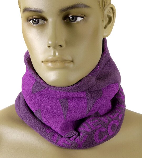 RMC DEEP PURPLE REVERSIBLETOGGLE AND PULL CORD CLOSURE EQUIPPED NECK AND HEAD WARMER SNOOD REDM5497