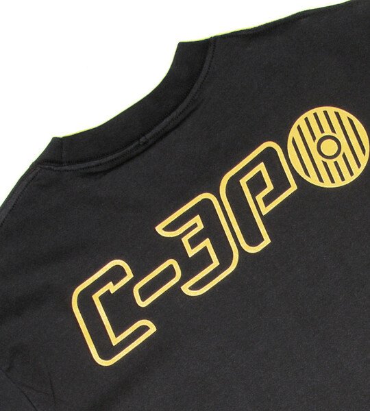 RMC JEANS X HEADSTONE COLLECTORS ITEM BLACK REGULAR FIT T SHIRT WITH C-3PO PRINT HEAD3774