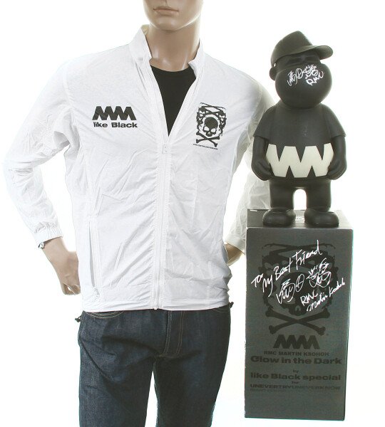 RMC X 4A LIMITED EDITION RQZ12009 TROOPER JACKET IN WHITE WITH GLOW IN DARK MODEL PRESENTATION TOY RMC1463
